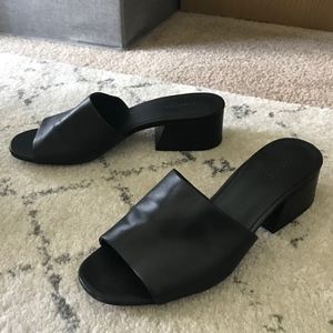 Vince Black Leather Mules Women's Size 8